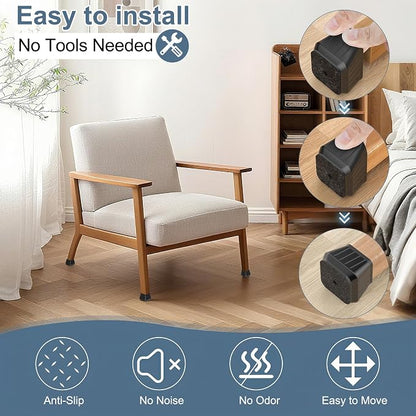 24PCS Square Chair Leg Floor Protectors - Image 5