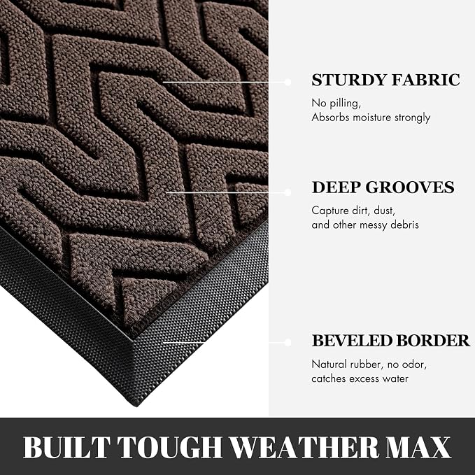 Yimobra Large Door Mat Outside Entrance 47x24, Waterproof Heavy Duty Outdoor - Image 4