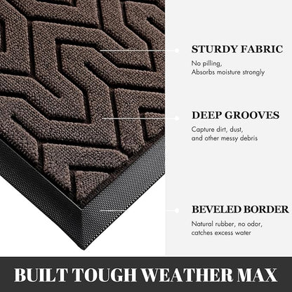 Yimobra Large Door Mat Outside Entrance 47x24, Waterproof Heavy Duty Outdoor - Image 4