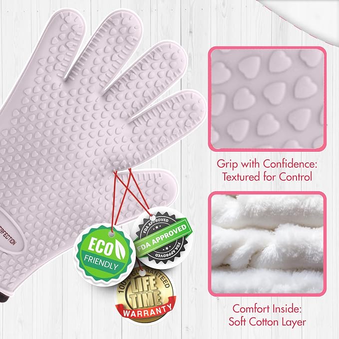 KITCHEN PERFECTION S Silicone Smoker Oven Gloves - Image 5