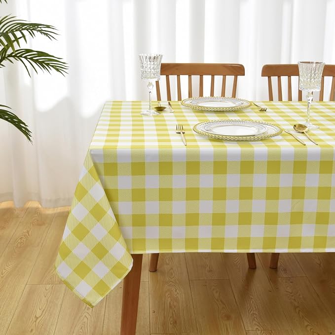 Waterproof Plaid Tablecloth Fabric - Image 9