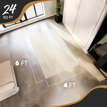 Nevlers 4'x6' White Non Slip Rug Pads | PVC Foam Rug Gripper - Image 4