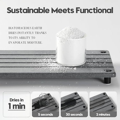Instant Dry Sink Caddy Kitchen Sink Organizer, Quick Drying Stone Tray - Image 4