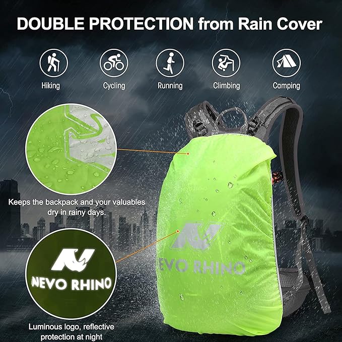 Hydration Backpack 3L Water Bladder, Hiking Water Backpack with Rain Cover, Insulation Hydration Daypack Rucksack for Cycling