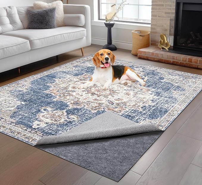 Non-Slip Rug Pads 9 x 12 ft, 100% Waterproof Extra Large Area Rugs Non Skid Rug by TUOTPE