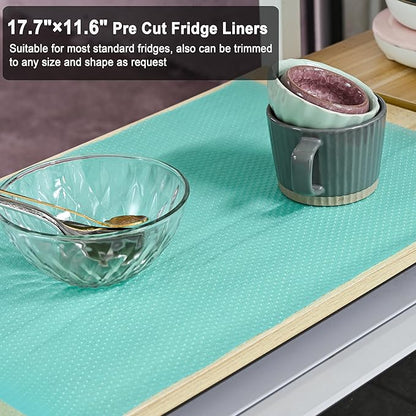 BOPART 12Pcs Refrigerator Liners Washable Fridge Shelf Liners Refrigerator Mats - Image 5