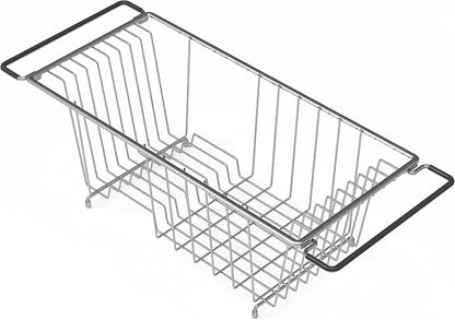 Simple Houseware Over Sink Counter Top Stainless Steel Dish Drainer Drying Rack - Image 5