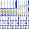 Hushee 48 Pack Bulk Mini Lint Roller for Travel 1440 Sheets 6'' Small Lint Removers Portable Lint Roller Travel Size Removers Sticky Removing Tool for Pet Hair Clothes Furniture Car Seat