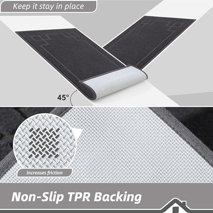 BEQHAUSE Door Mat 24" x 60", Non-Slip Door Mats Indoor Entryway Rugs Washable - Image 3