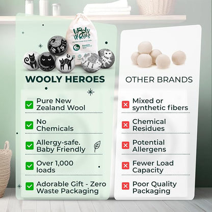 No More Dryer Sheets! Reusable Wool Dryer Balls XL 6-Pack - Image 7