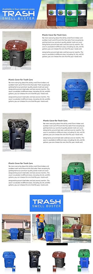 Outdoor Trash Can Cover Odor Eliminating Bag - Image 9