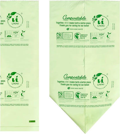 UNNI Compostable Trash Bags, 4 Gallon / 15 Liter, Extra Thick 0.75 mil Small - Image 3
