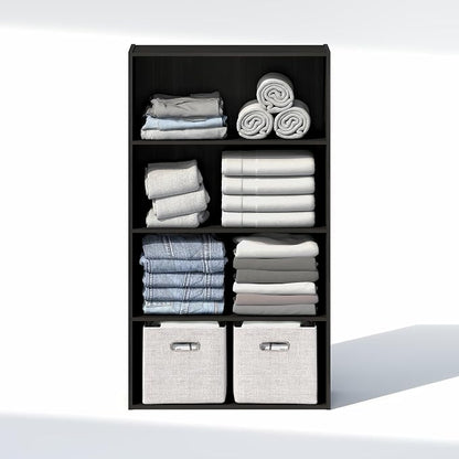 Furinno Reed Closet Organizers and Storage, 4-Tier Closet Organizer, Open Shelf - Image 4