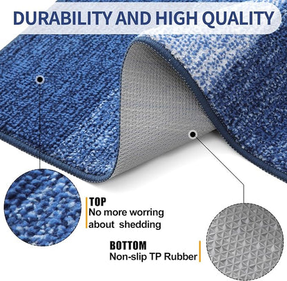 Kitinjoy Indoor Outdoor Door Mat, 59x36 Non-Slip Absorbent Dirt Trapper - Image 3