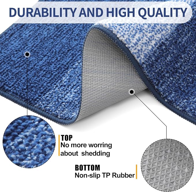 Kitinjoy Indoor Outdoor Door Mat, 40x32 Non-Slip Absorbent Dirt Trapper - Image 3