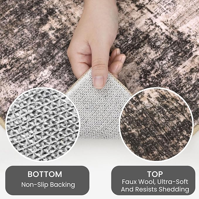 IOHOUZE Abstract Runner Rug 2x8 Ft Washable Runners - Image 3