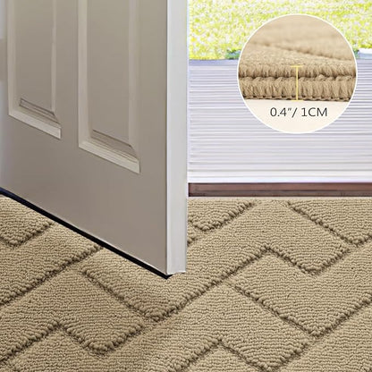 hicorfe Indoor Door Mat, Non Slip Door Mats, Absorbent Resist Dirt Entrance - Image 4