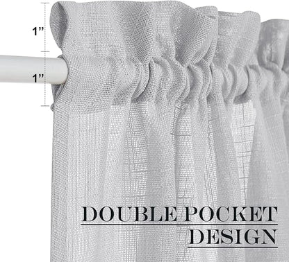 NICETOWN Side Door Curtains for Small Window, Rod Pocket French Window Curtains - Image 6