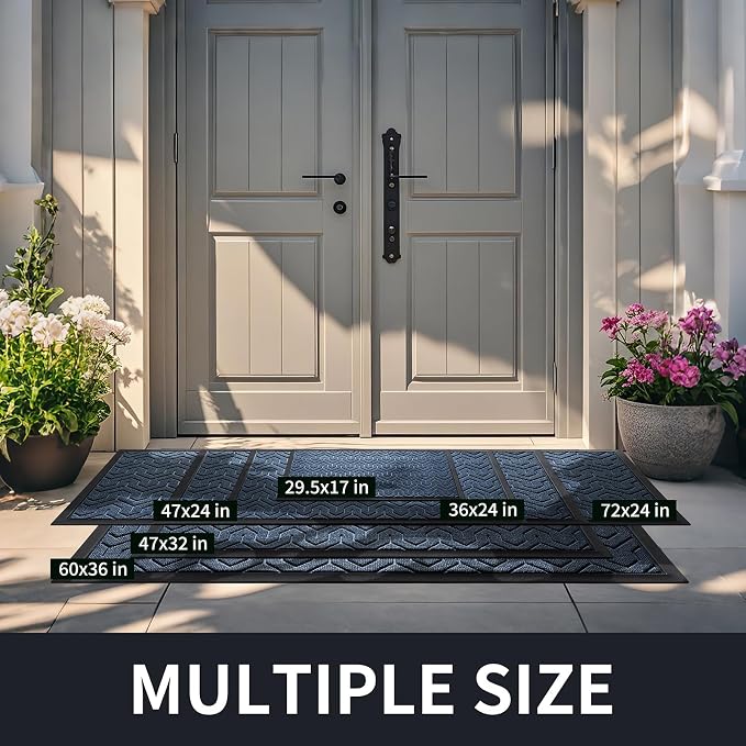 Yimobra Large Door Mat Outside Entrance 36x24, Waterproof Heavy Duty Outdoor - Image 2