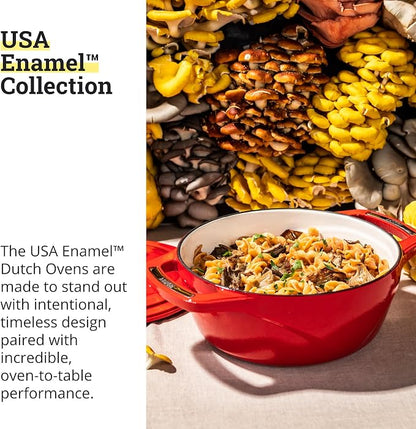 Lodge USA Enamel 4.5 Qt Enameled Cast Iron Dutch Oven - Image 4