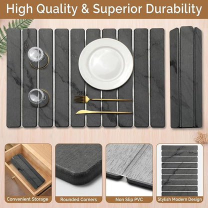 2 PCS Large Stone Dish Drying Mat - Image 4