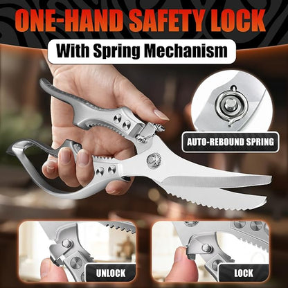Stainless Steel Poultry Shears – Heavy Duty Kitchen Shears - Image 6