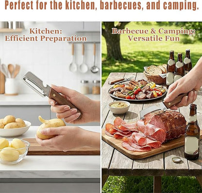 2 Pack 2 in 1 Multifunctional Vegetable Peeler, Sharp Stainless Steel Blade - Image 4