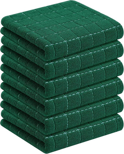 Homaxy 100% Cotton Terry Kitchen Towels, Checkered Designed, Soft and Super by Homaxy