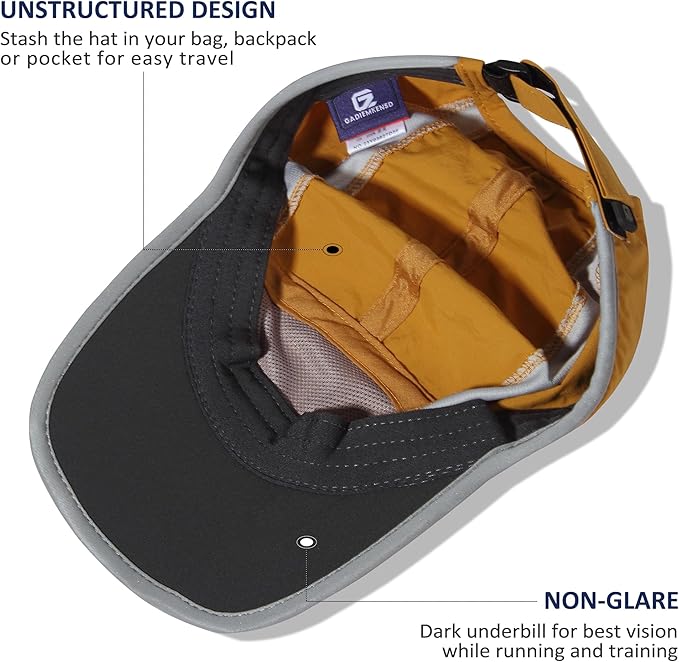 GADIEMKENSD Reflective Folding Outdoor Hat Unstructured Design UPF 50+ Sun Protection Sport Hats for Womens and Mens