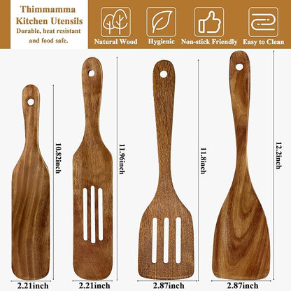 Wooden Spatula, Heat Resistant Cooking Wood Spatulas Spurtles - Image 6