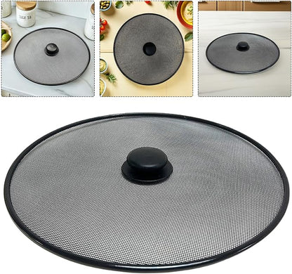 Amosfun Stainless Steel Mesh Splatter Guard Pan Lid Splatter Screen Cover - Image 8
