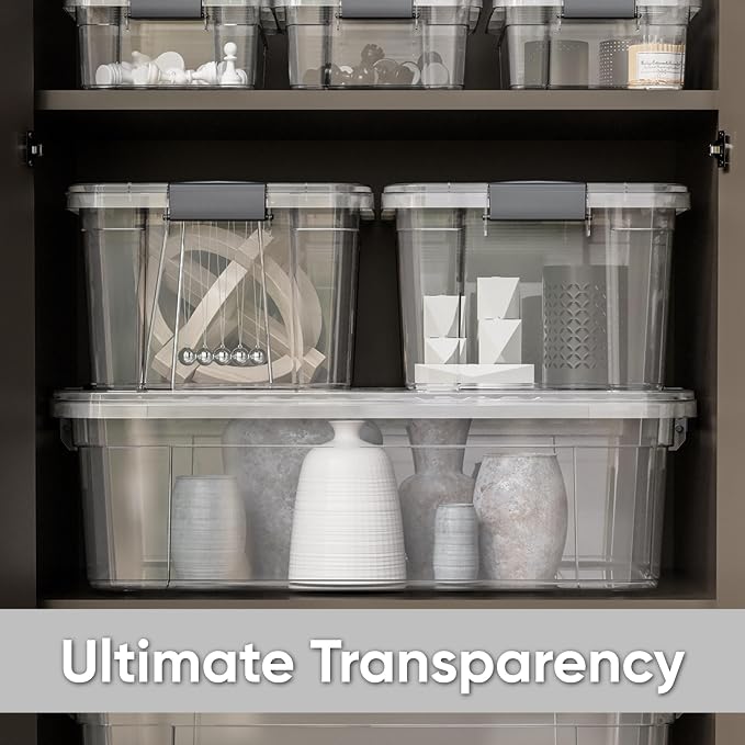 Superio Storage Bins with Lids, Stackable Totes, BPA Free, Odor Free, Organizer - Image 7
