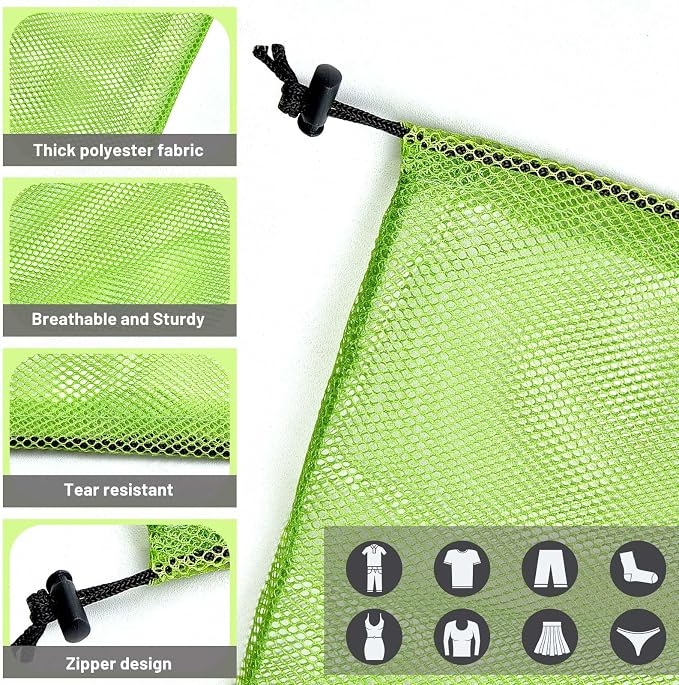 Berlune 12 Pcs Large Laundry Bag Colorful Extra Large Mesh Laundry Bag Bulk - Image 3