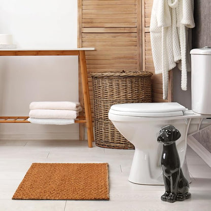 Black Labrador Ceramic Toilet Brush Holder - Image 7