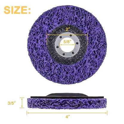 6 Pack 4" x 5/8" Strip Discs Stripping Wheel Fit Angle Grinder Clean and Remove - Image 3