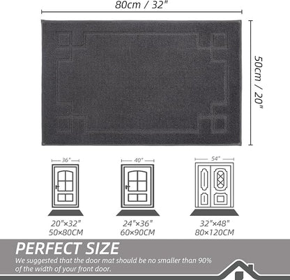 BEQHAUSE Door Mat 20" x 32", Non-Slip Door Mats Indoor Entryway Rugs Washable - Image 2