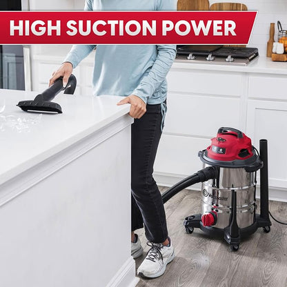 Vacmaster VOC812SF 1101 8-Gallon Premium Stainless Steel Wet/Dry Vacuum - Image 3