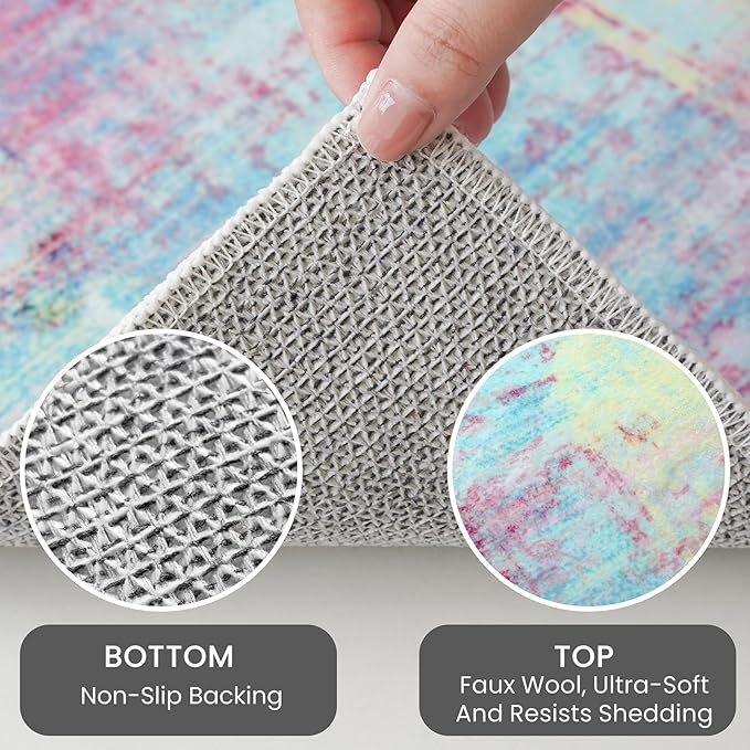 IOHOUZE Abstract Area Rugs 6x9 Ft Washable Rugs - Image 4