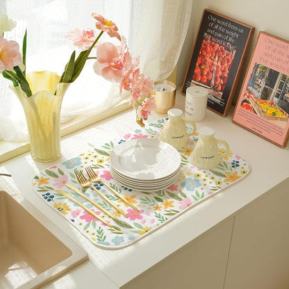 Spring Dish Drying Mat 18x24 Inches - Image 4