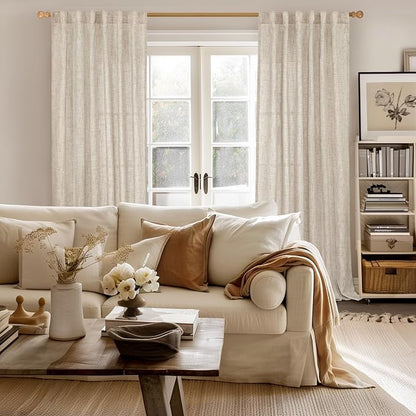 YoungsTex Natural Linen Curtains 90 Inches Long - Image 8