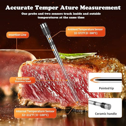 Wireless Meat Thermometer-Multi Sensors Digital Food Thermometer - Image 2