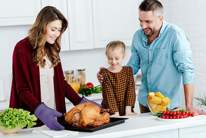 KITCHEN PERFECTION Silicone Smoker Oven Gloves -Extreme Heat Resistant BBQ - Image 6