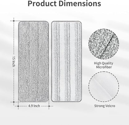 10Pcs Joymoop Mop Replacement Pads, 15 * 4.9'' Universal Mop Pads Mop Head - Image 2
