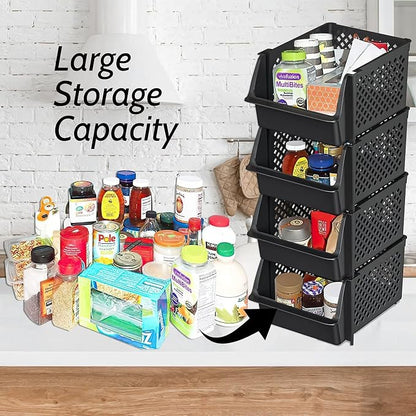 TidyFriend Plastic Stackable Storage Bins - Image 2