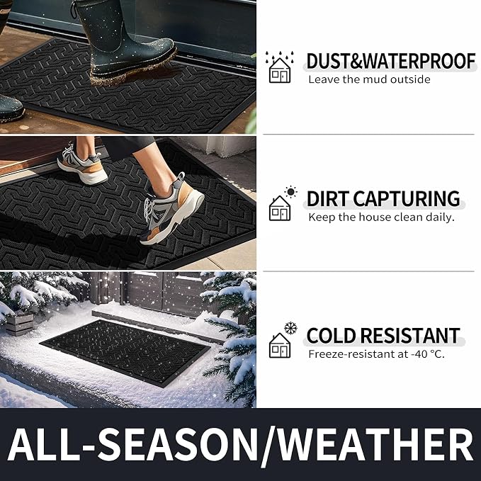Yimobra Large Door Mat Outside Entrance 47x32, Waterproof Heavy Duty Outdoor - Image 5