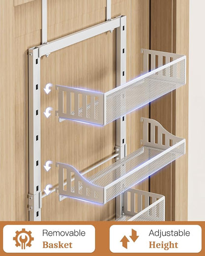 Over the Door Pantry Organizer 8-Tier, Large Metal Door Spice Rack - Image 5