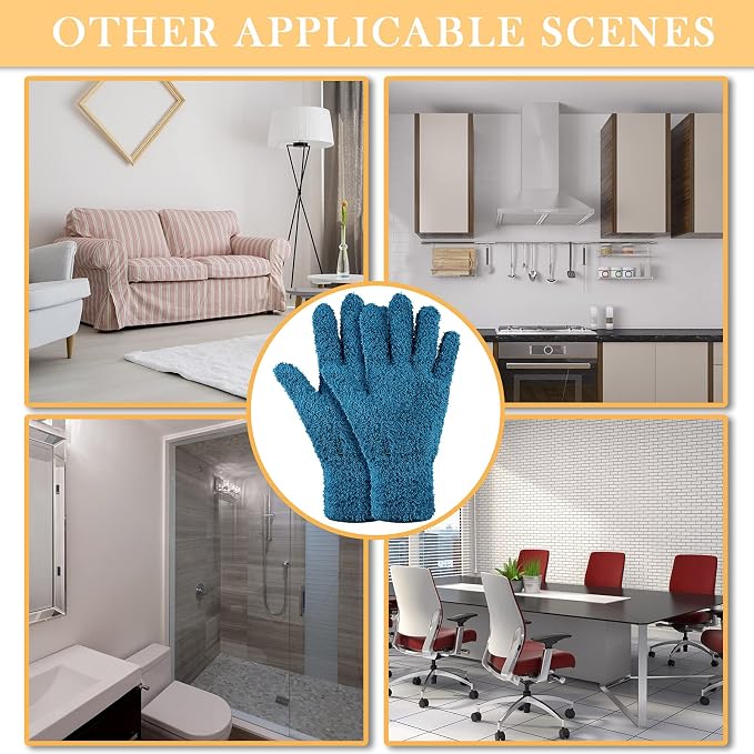 Patelai 3 Pairs Microfiber Plant Dusting Gloves Leaf Cleaning Gloves - Image 8
