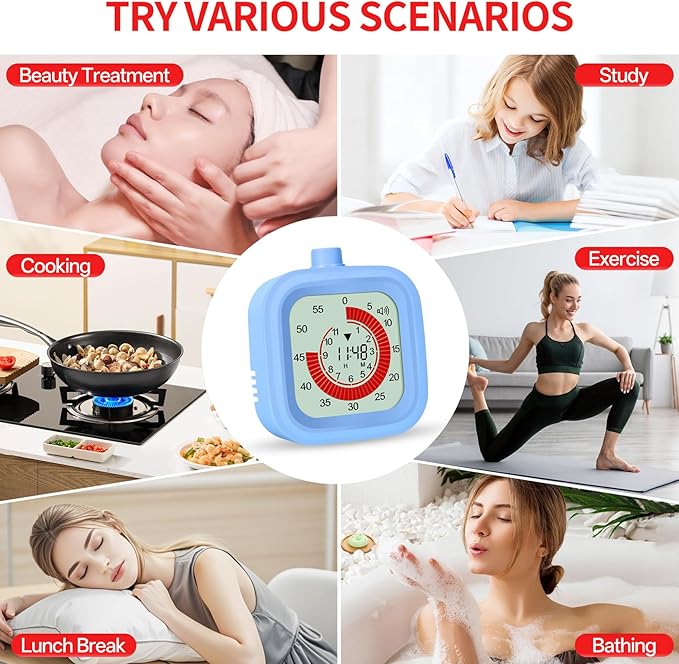 Digital Visual Timer for Kids 12hours Countdown countup Kitchen Timer Student - Image 6
