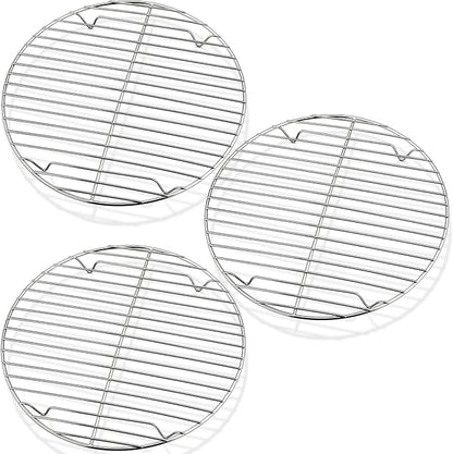 P&P CHEF Round Cooking Rack, Fits Air Fryer/Stockpot/Pressure Cooker/Round Cake by PPCHEF