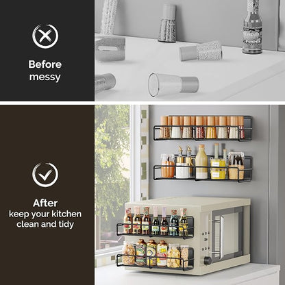 Mystozer 6 Pack Magnetic Spice Rack Organizer, Space Saver - Image 6